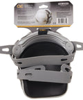 Ultraflex Non Skid Kneepads With Durable Plastic Shell Grey High Density Foam Inner Pad For All Day Comfort in packaging front view