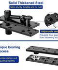 Solid steel components of Hidden Pivot Door Hinge Set For Bookcases And Murphy Doors 600 Lbs Load Bearing