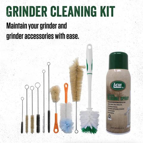 Meat Grinder Cleaning Kit With 10 Brushes And Food Grade Silicone Spray Includes Grinder Head Brush And Small Brushes 10 Oz Silicone Spray Can