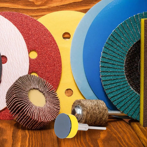 100 Pcs Sanding Disc Kit For Rotary Tool Grit Range 100 180 240 1500 3000 With Round Discs And Mini Discs For Drill Polishing And Multimaterial Finishing For DIYers And Pros, assorted discs