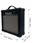 20W Electric Guitar Practice Amp With EQ Controls, Portable Orange Black Finish, Gain Bass Treble And Volume Knobs