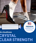 Beefy 18 Inch Stretch Film Wrap 1500 Feet, 4 Pack With Tension Handles, 20 Micron Thick Industrial Grade Clear Plastic