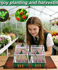 All In One Seed Starter Kit With Grow Light And Heat Mat For Indoor Gardening Four 12 Cell Trays That Hold 48 Seedlings