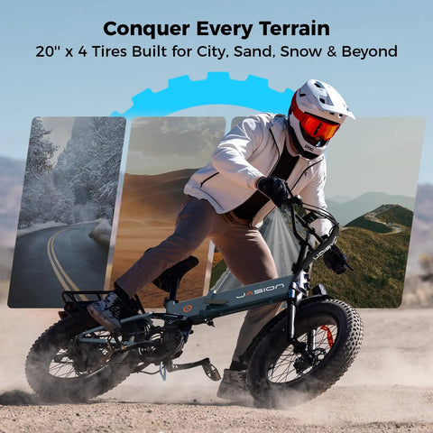 Rider on Beast 1400W Peak Electric Bike For Adults With Full Suspension 30 MPH Top Speed 48V 13Ah on dirt trail