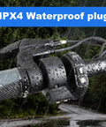 Thumb Throttle For Mid Drive Electric Bikes Waterproof 3 Pin Female Connector on handlebar in rain