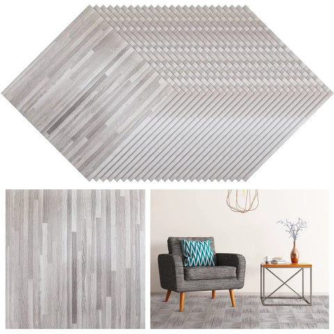 No Fuss Peel And Stick Wood Grain Vinyl Floor Tiles 12 By 12 Inch 48 Pack Waterproof Self Adhesive Flooring layout and room