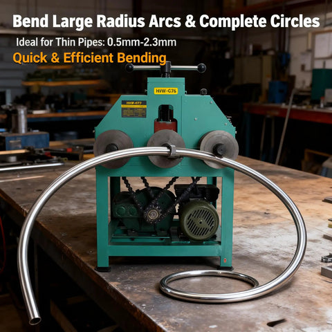 110V Electric Pipe Bender Machine For Round And Square Steel Tubing 2HP Metal Rolling Tool With 17 Dies, bending thin steel pipe.
