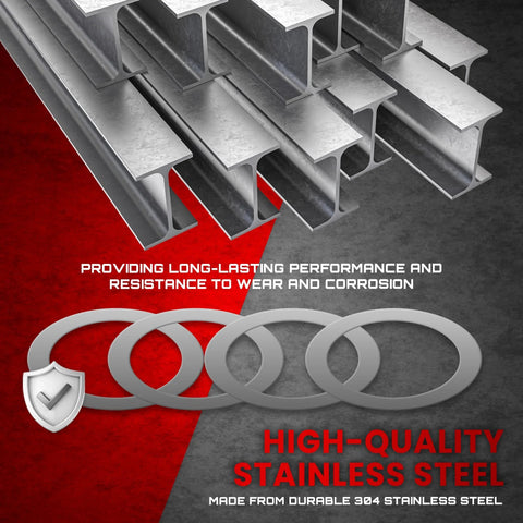 5/8x24 barrel shim kit, stainless steel, 20-piece set for .30/.308/7.62 and 300BLK barrels