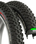 Pair Of 26 X 4.0 Fat Mountain Bike Tires Foldable 100559 Anti Puncture 3mm Nylon Antipuncture With Kevlar Bead For All Terrain Grippy Traction On Sand Snow Dirt Standard 26 Inch Fat Rims, knobby tread