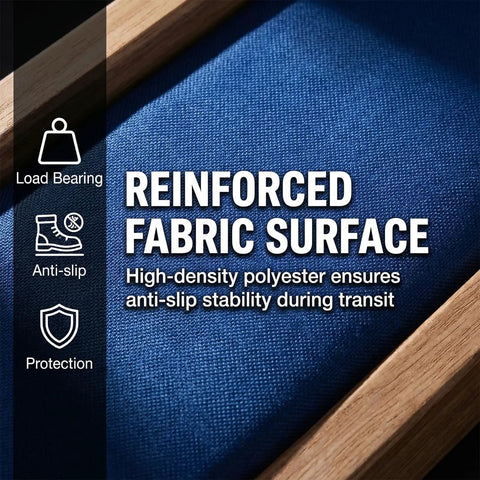 Close-up of reinforced fabric surface on Piano Moving Pad 6 Ft Heavy Duty Sliders With 1000 Lb Capacity Built On Solid Hardwood Platform