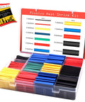 Heat Shrink Tubing Kit With 800 Pieces Two To One Ratio For Electrical Insulation And Wire Sleeve Wraps in open box