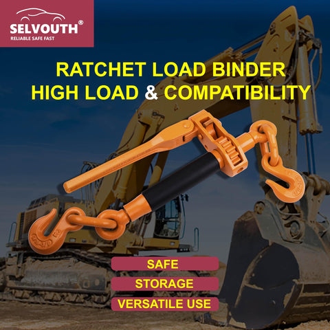 Heavy Duty Ratchet Binder 4 Pack Folding Handle Load Binder For 5/16 And 3/8 Grade 70 Chain, 7100 Lbs Working Load Limit