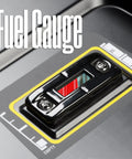 Fuel gauge on Gas Powered Portable Backup Generator With Remote Start And Auto Choke, 12500 Peak Watts And 9500 Running Watts.