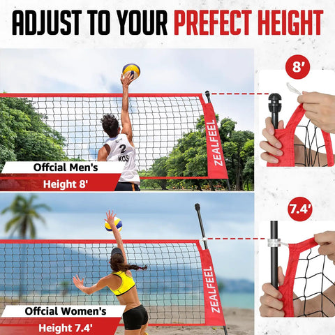 12Ft Volleyball Training Net For Backyard Play, Portable Freestanding Practice Net With Height Adjustable Frame demonstration