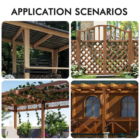 High Performance 2X4 Concealed Joist Hangers With Hardware, Rust Resistant Carbon Steel Swing Brackets used in gazebo and fence applications.