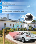 Wireless Driveway Alarm System With Outdoor Motion Sensor, 1800 Ft Range, alerts car entering driveway by house.