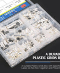 380 Pcs Wire Ferrule Kit With Eight Sizes From AWG 12 To 2/0 Copper Silver Plated Crimp Connectors in clear plastic box