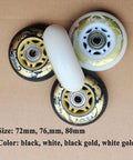 8 Pack Inline Skate Wheels Replacement With Bearings For Indoor And Outdoor Use 72Mm 76Mm 80Mm 85A Hardness Low Noise