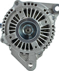 Front view of 12V 136A Clockwise Alternator Replacement For Jeep Grand Cherokee 2001-2004 And Wrangler TJ 2004 Internal Regulator Solid Pulley