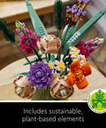Botanical Flower Bouquet Building Kit With 15 Realistic Stems Like Roses Snapdragons Poppies Asters Daisies And Grasses For Adults A Dope Home Decor Craft Set That Feels Like A Real Life Florist Project, 756-piece plastic bouquet