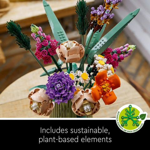Botanical Flower Bouquet Building Kit With 15 Realistic Stems Like Roses Snapdragons Poppies Asters Daisies And Grasses For Adults A Dope Home Decor Craft Set That Feels Like A Real Life Florist Project, 756-piece plastic bouquet
