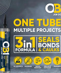 Heavy Duty Black Caulk Sealant And Quick Cure Adhesive Waterproof Multi Surface Bonding Compound for home projects.