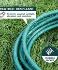 75 Foot Outdoor Extension Cord 16 Gauge 3 Wire SJTW Green Heavy Duty Cable With Grounded 3 Prong Plug For Weatherproof Power