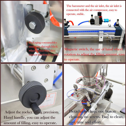 Straight Up Heavy Duty Automatic Paste And Liquid Filler With Quantitative Sealing System 10 To 100 Ml Capacity Stainless Steel Build for sauce packaging features.