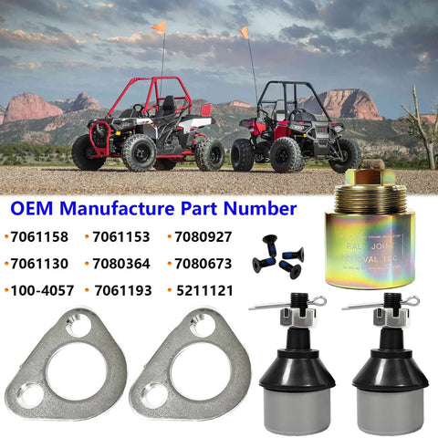 Heavy Duty Ball Joint Kit With Tool And Bracket For ATV And UTV Models Including Sportsman Ranger Ace Magnum Scrambler Trail Blazer Trail Boss Xpedition And More Fits 2x4 And 4x4 Versions Durable Upgrade, ball joints and brackets