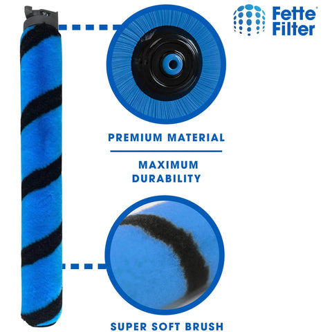 Soft Brush Roll Replacement Set For Shark Vertex And Rotator Upright Vacuums, Compatible With Part 1483FC2000, Pack Of 2
