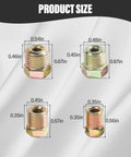 Dimensions of fittings in 25 Ft 3/16 Copper Nickel Brake Line Kit With Flexible Rugged Rustproof Copper Coated Tubing