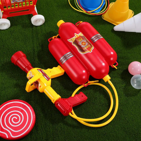Dope Firefighter Backpack Water Gun For Kids Massive Capacity Summer Backyard Water Fight Toy Straight Fire Ultra Pro Outdoor Refillable Play Gear For Family