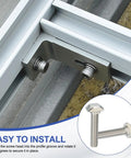 Drop In M5 30 mm T Slot Bolts With Hammer Head And Hex Nut Flange For 20 Series Aluminum Extrusion installed on frame