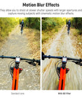 Side-by-side comparison of a bike shot with and without ND Filter Set for GoPro Hero 9 10 11 12 13 Black 3 Pack ND8 ND16 ND32.
