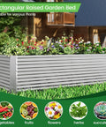 Two Pack Tall 8x4ft Galvanized Raised Garden Beds Outdoor Above Ground For Vegetables And Flowers Steel Raised Beds For Gardening With Deep 16 Inch Planting Space And Easy On The Back