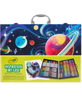 Space Theme 140 Piece Art Kit For Kids With Crayons Markers Pencils Drawing Sheets In Durable Case Totally Awesome Gift