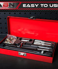 Spark Plug Thread Repair Kit For 14mm Metric Ports With Rethreading Taps Inserts And Reamer Deep Seat Fix opened in red case
