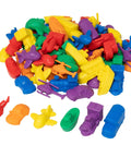 Top Shelf Transport Counters For Young Minds Dope Educational Manipulatives colorful rubber vehicles for preschool counting activities.