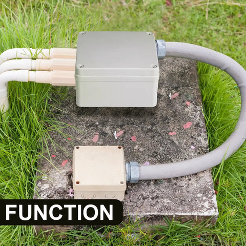 Outdoor Electrical Junction Box 6x6x3 Inches Waterproof IP65 Dustproof ABS Plastic Enclosure For Conduits in outdoor use