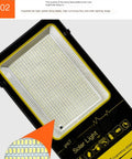 Close-up of Heavy Duty Outdoor Solar LED Flood Light With Remote Mounting Bracket Auto Dusk To Dawn Sensor showing high-power LED beads.