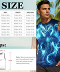 Mens Retro Washed Oversized Tank Top Featuring Vibrant Japanese Geisha And Sakura Cherry Blossom Print Relaxed Fit Y2K Streetwear Muscle Tee in size guide.