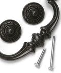Vintage Style Dark Antique Bronze Large Drop Bail Drawer Pulls 140mm Hole Centers 2 Pack For Dresser Cabinet