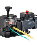 Automatic Wire Stripper Machine With 8 Channels For Copper Cable showing five sharp blades and electric motor.