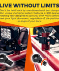 Off Road Light Bar Mounts For ATV UTV 360 Degree Rotating Clamp Kits Aluminum Roll Bar Mounts on red bar