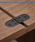 Beefy Heavy Duty 270 Degree Folding Table Hinges Set in Zinc Alloy for Cabinets Desks Drawers and Doors installed in wood