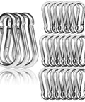 Pack of 30 Heavy Duty Beefy Spring Snap Hook Carabiner Clip 4 Inch Quick Link Steel M10 Three Eighths Zinc Galvanized