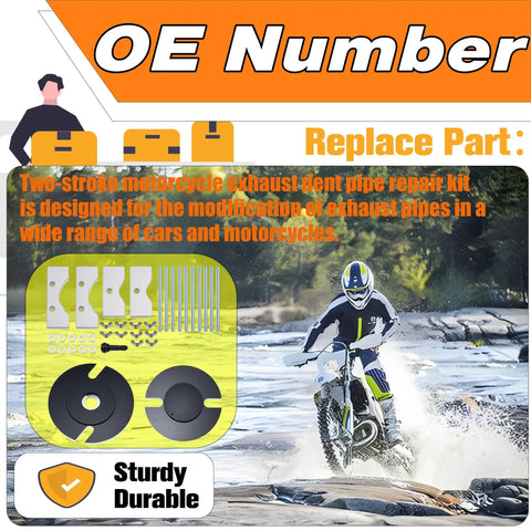 Universal Motorcycle Exhaust Dent Repair Kit With Solenoid Valve Coil And Hydraulic Spool Stem for Husqvarna TE 125 250 300 display