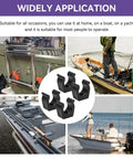 1 Inch Black Boat Ladder Clips Set Of Four Durable Marine Ladder Pole Holder Bracket Mounts Ideal For Boats Yachts RVs And More