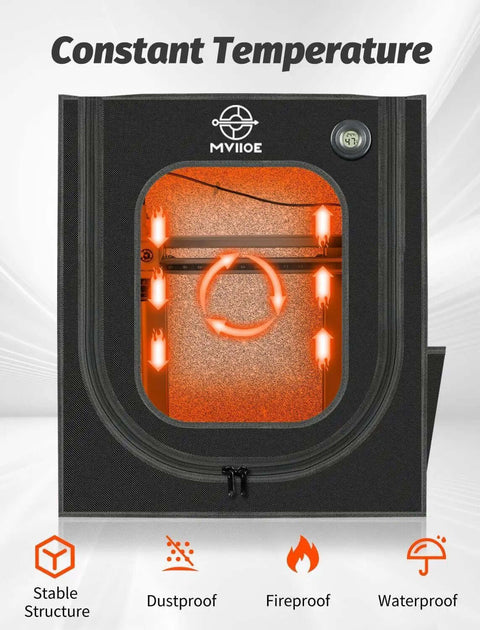 Tough As Nails 3D Printer Enclosure With LED Light For A1 And A1 Mini Fireproof Waterproof Dustproof Tent Noise Reduction