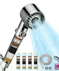 High Pressure Filtered Shower Head With Handheld And 4 Replacement Filters For Hard Water 18 Layer Filtration Delivers Strong Jets Reduces Chlorine Perfect For Pet And Kid Bathing With 4 Spray Modes.
